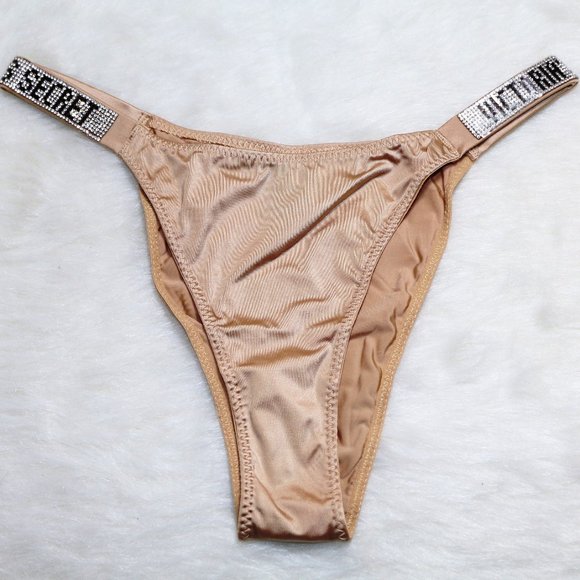 VERY SEXY Rhinestone Cheeky Panties - Beige - Picture 1 of 4